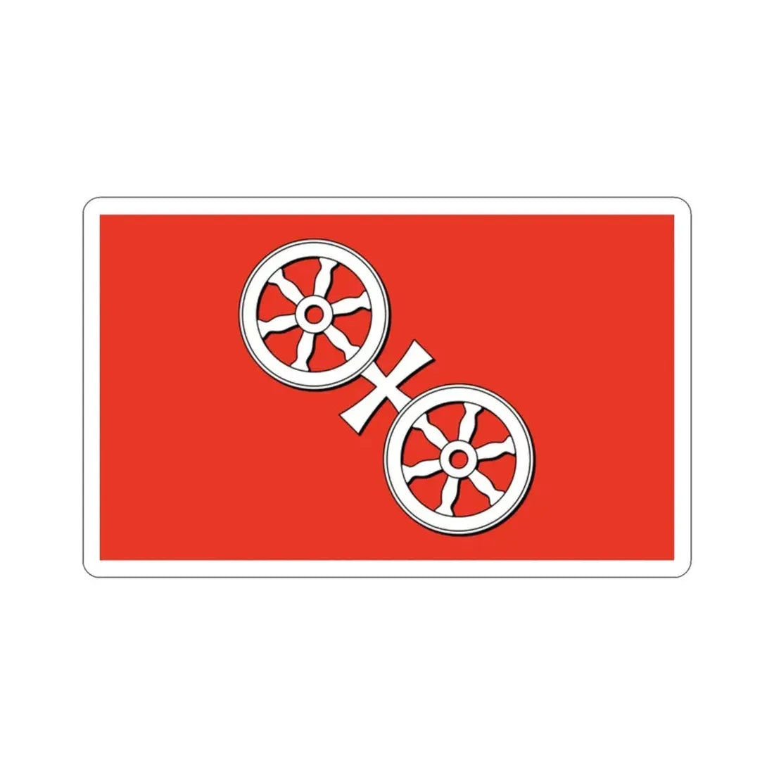 Flag of Mainz Germany STICKER Vinyl Die-Cut Decal - The Sticker Space