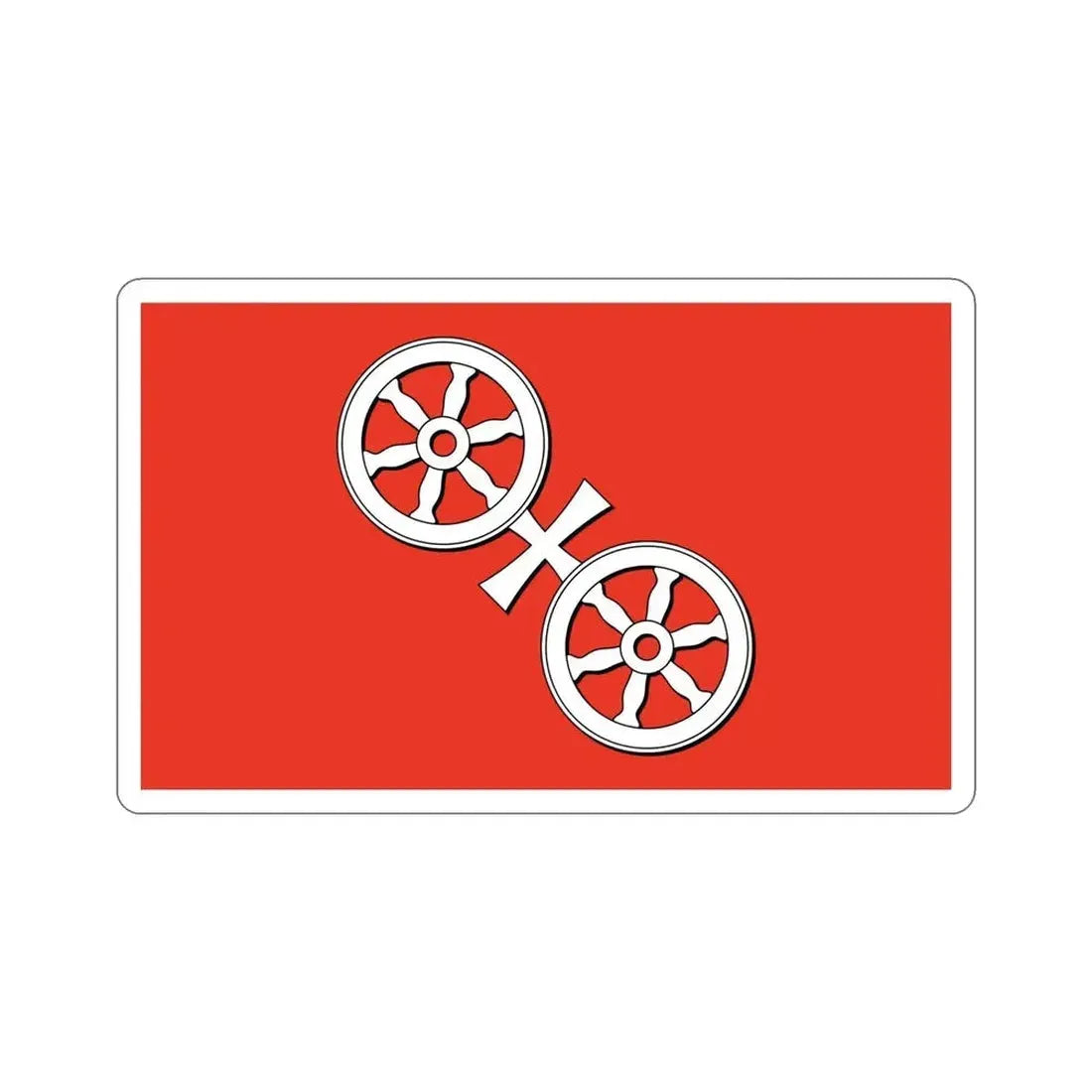 Flag of Mainz Germany STICKER Vinyl Die-Cut Decal - The Sticker Space