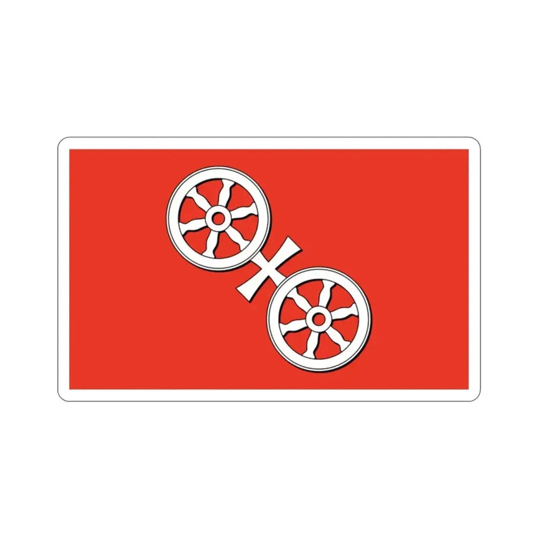 Flag of Mainz Germany STICKER Vinyl Die-Cut Decal - The Sticker Space