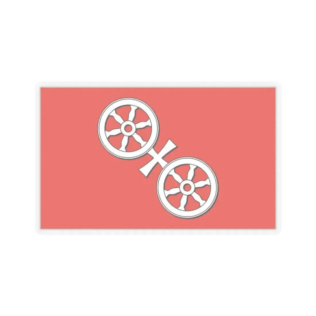 Flag of Mainz Germany - STICKER Vinyl Kiss-Cut Decal 2 Inch Transparent - The Sticker Space