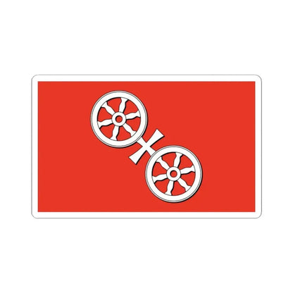 Flag of Mainz Germany - STICKER Vinyl Kiss-Cut Decal 2 Inch White - The Sticker Space