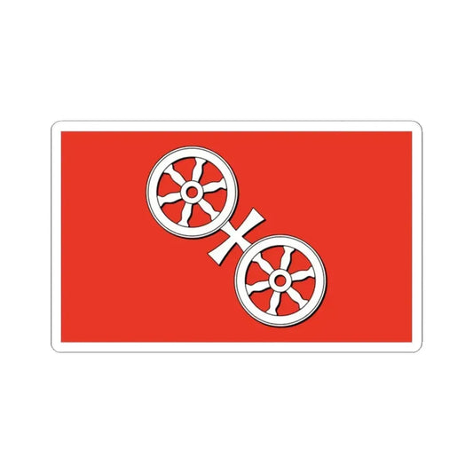 Flag of Mainz Germany - STICKER Vinyl Kiss-Cut Decal 2 Inch White - The Sticker Space