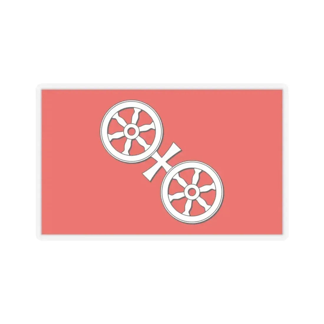 Flag of Mainz Germany - STICKER Vinyl Kiss-Cut Decal 3 Inch Transparent - The Sticker Space