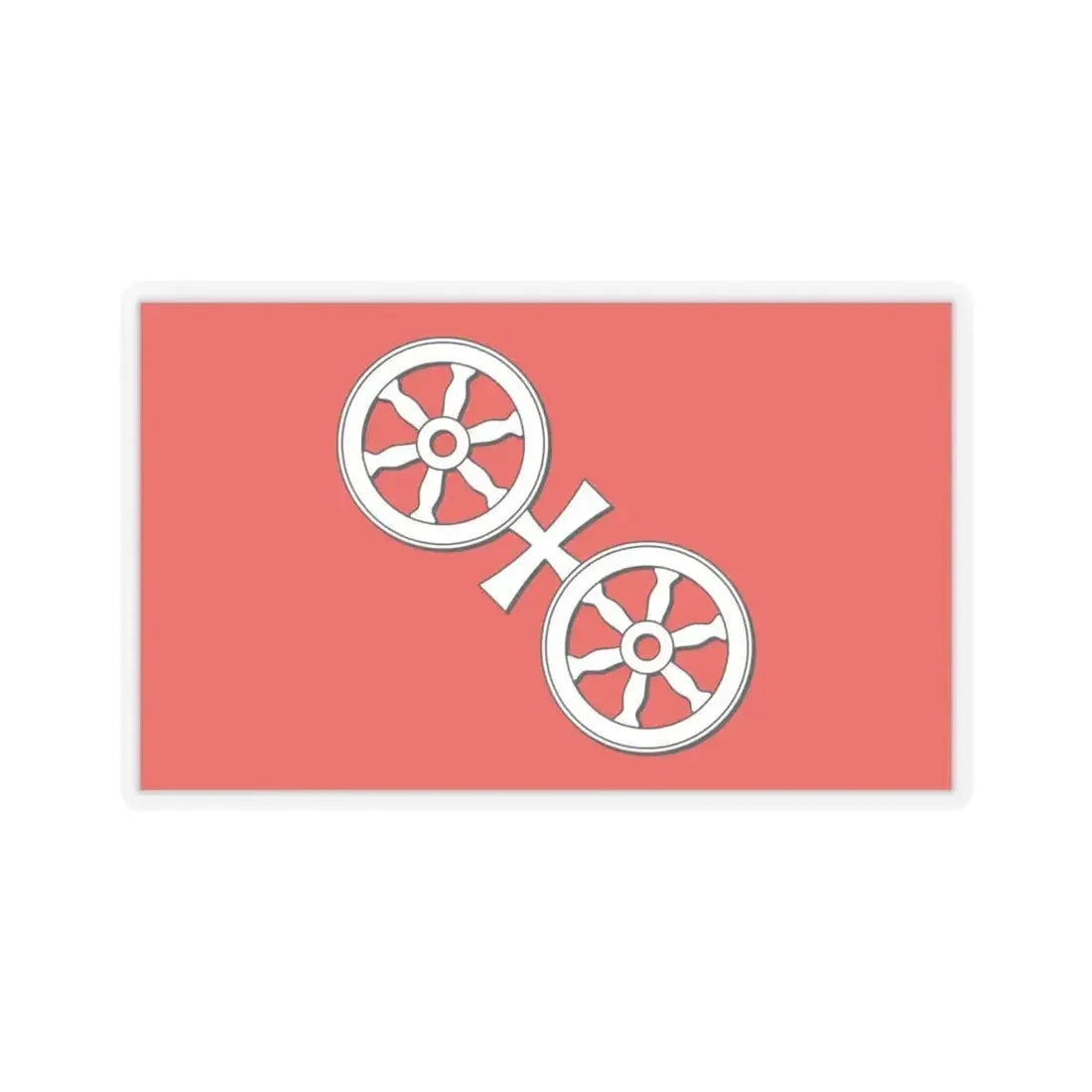 Flag of Mainz Germany - STICKER Vinyl Kiss-Cut Decal 4 Inch Transparent - The Sticker Space