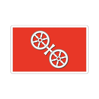 Flag of Mainz Germany - STICKER Vinyl Kiss-Cut Decal 4 Inch White - The Sticker Space