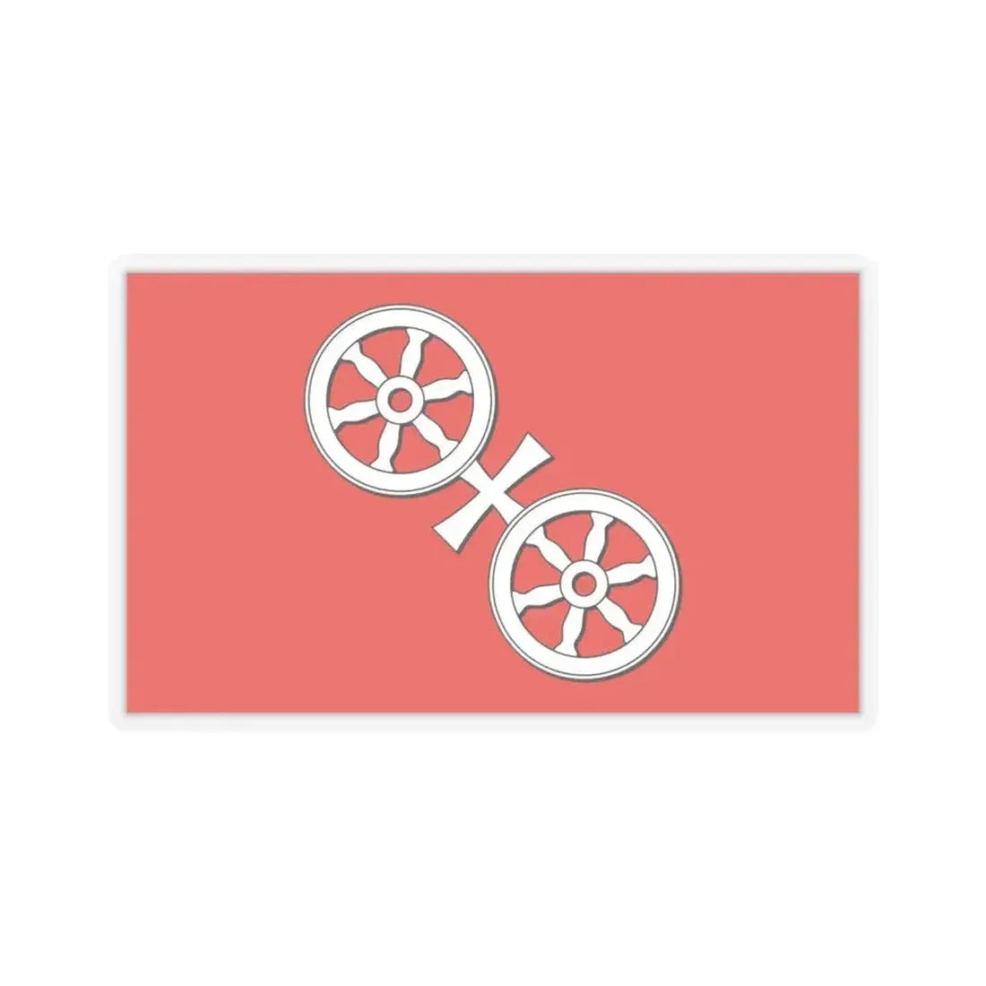 Flag of Mainz Germany - STICKER Vinyl Kiss-Cut Decal 6 Inch Transparent - The Sticker Space