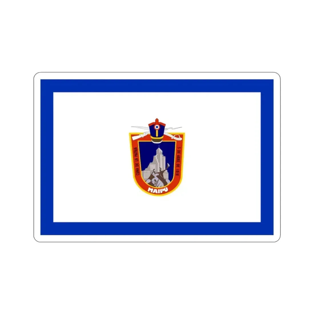 Flag of Maipú Chile STICKER Vinyl Die-Cut Decal 2 Inch - The Sticker Space