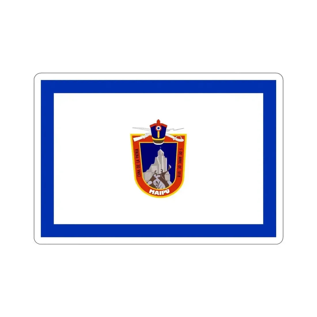 Flag of Maipú Chile STICKER Vinyl Die-Cut Decal 3 Inch - The Sticker Space
