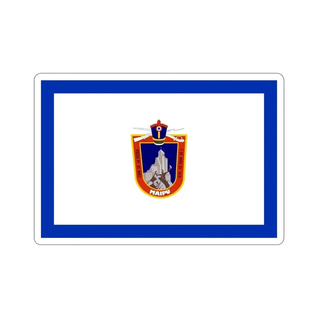 Flag of Maipú Chile STICKER Vinyl Die-Cut Decal 6 Inch - The Sticker Space