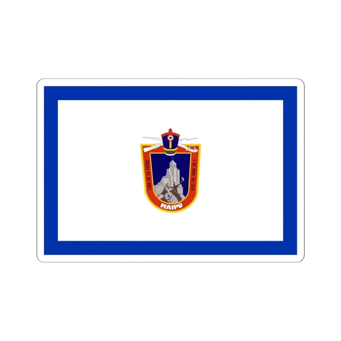 Flag of Maipu Chile (Chile) STICKER Vinyl Kiss-Cut Decal 6 Inch White - The Sticker Space