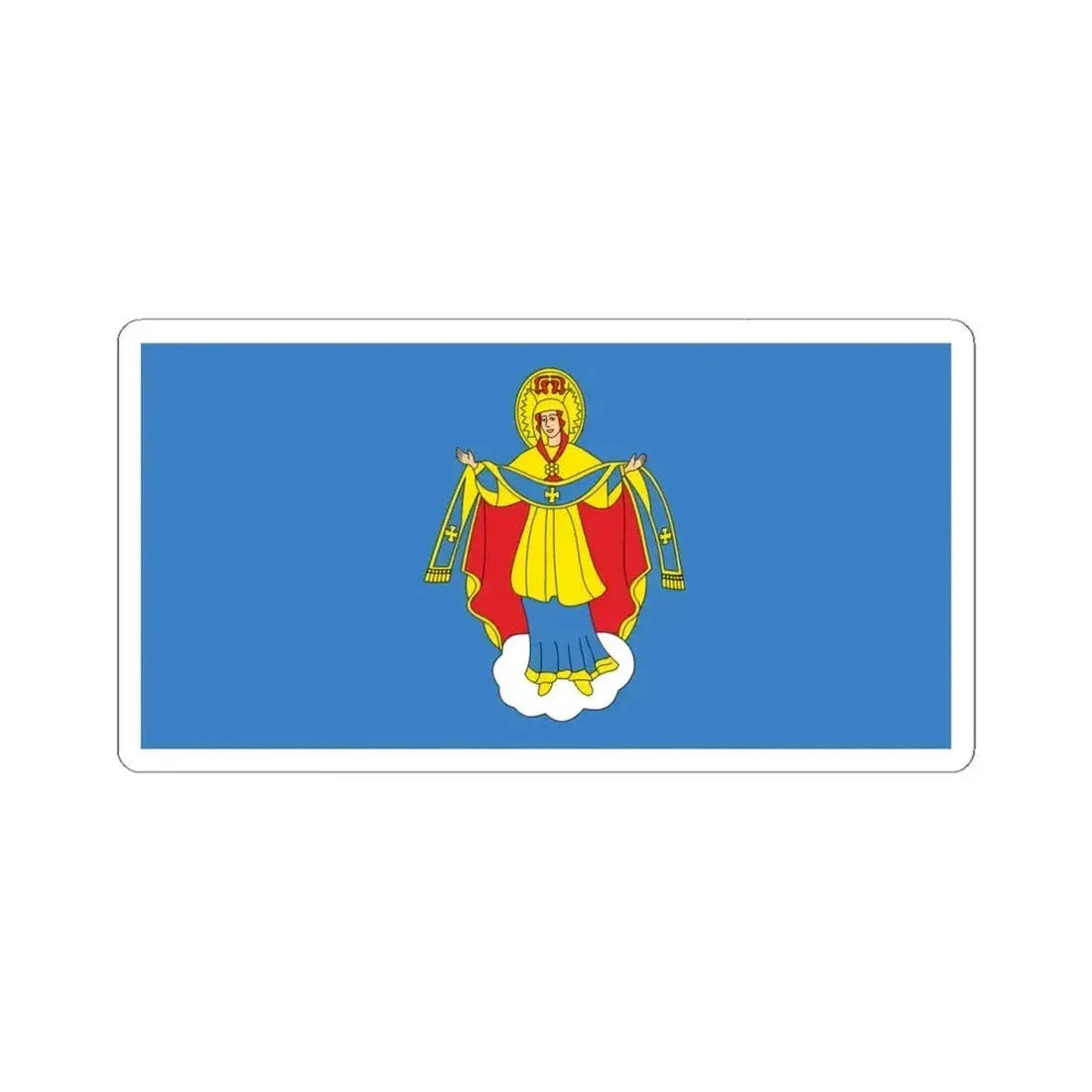 Flag of Maladzechna Belarus (Belarus) STICKER Vinyl Kiss-Cut Decal 4 Inch White - The Sticker Space