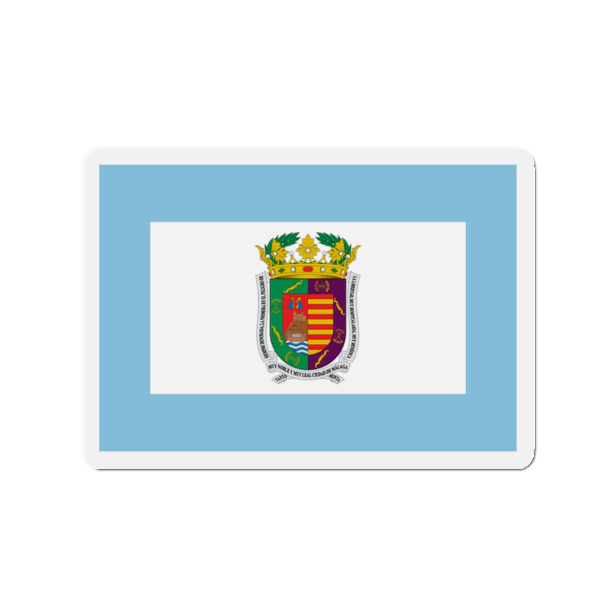 Flag of Málaga Spain - Die-Cut Magnet-2" x 2"-The Sticker Space