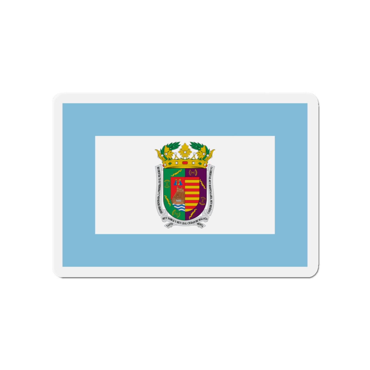 Flag of Málaga Spain - Die-Cut Magnet-3" x 3"-The Sticker Space