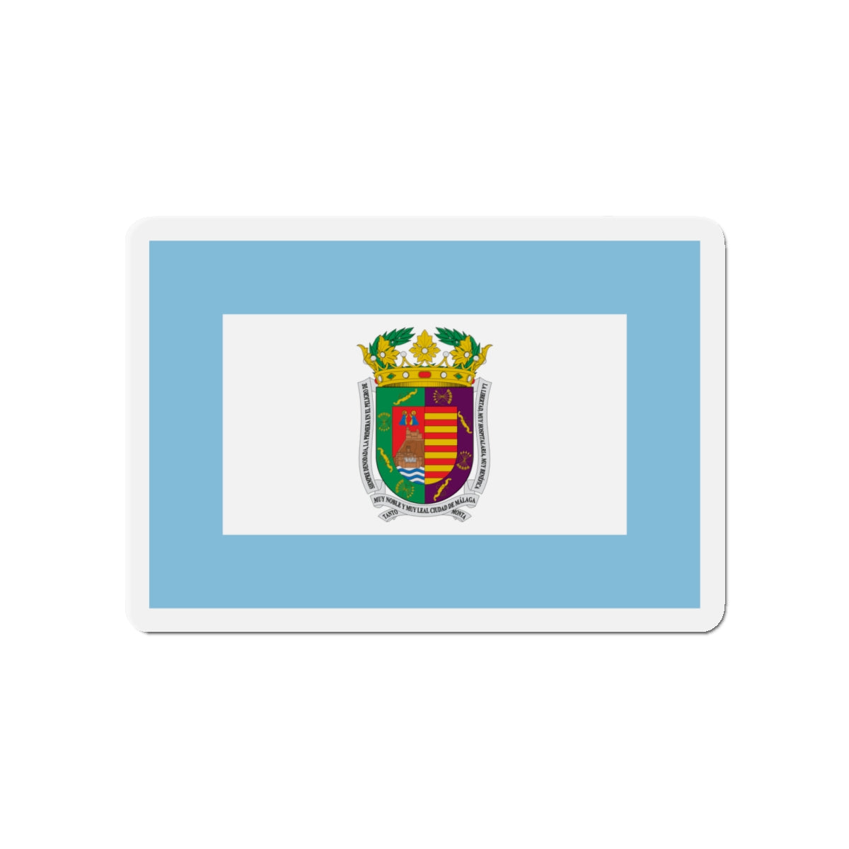 Flag of Málaga Spain - Die-Cut Magnet-4" x 4"-The Sticker Space