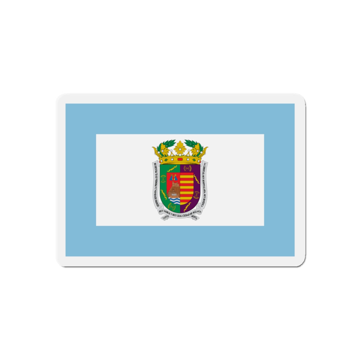 Flag of Málaga Spain - Die-Cut Magnet-5" x 5"-The Sticker Space