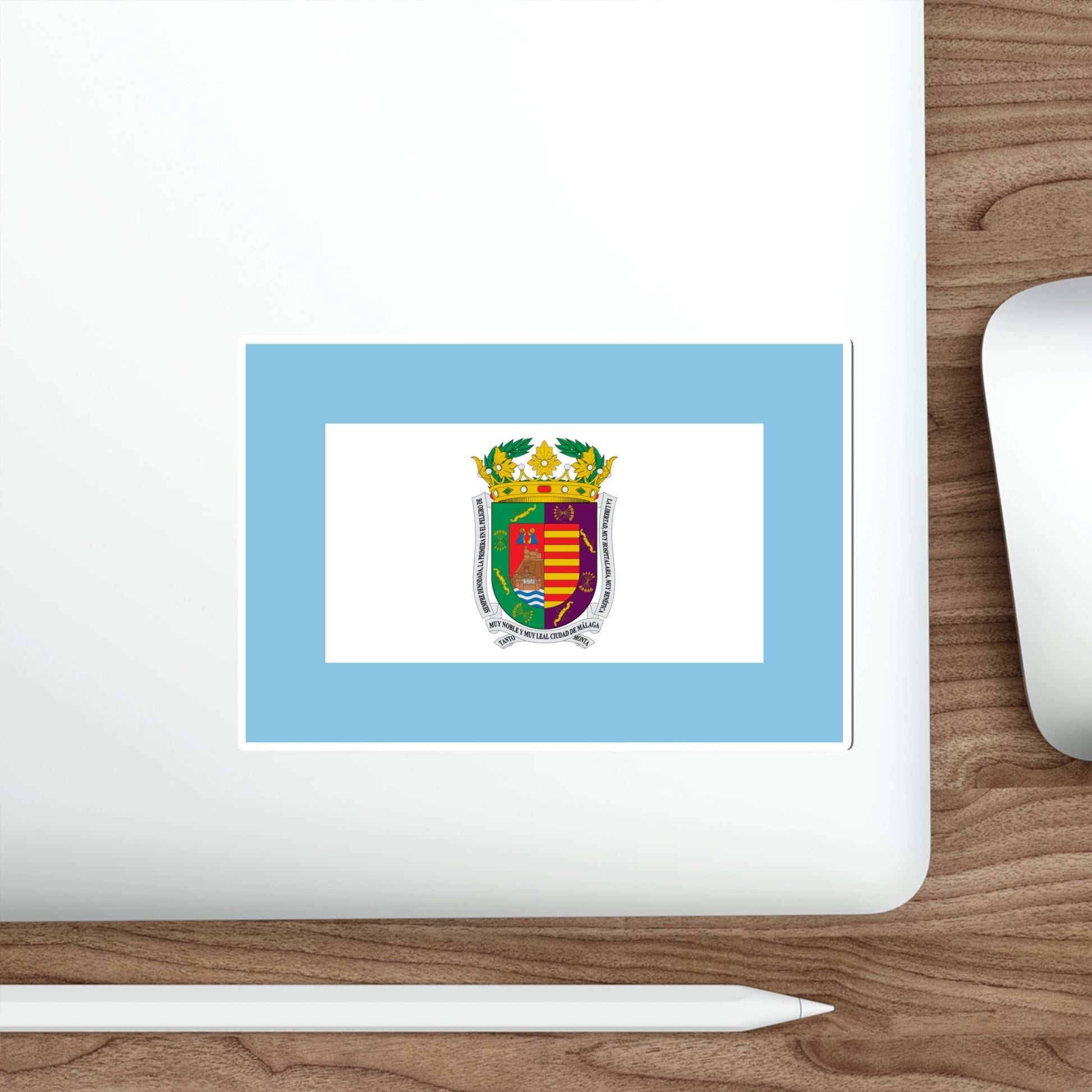 Flag of Málaga Spain STICKER Vinyl Die-Cut Decal-The Sticker Space