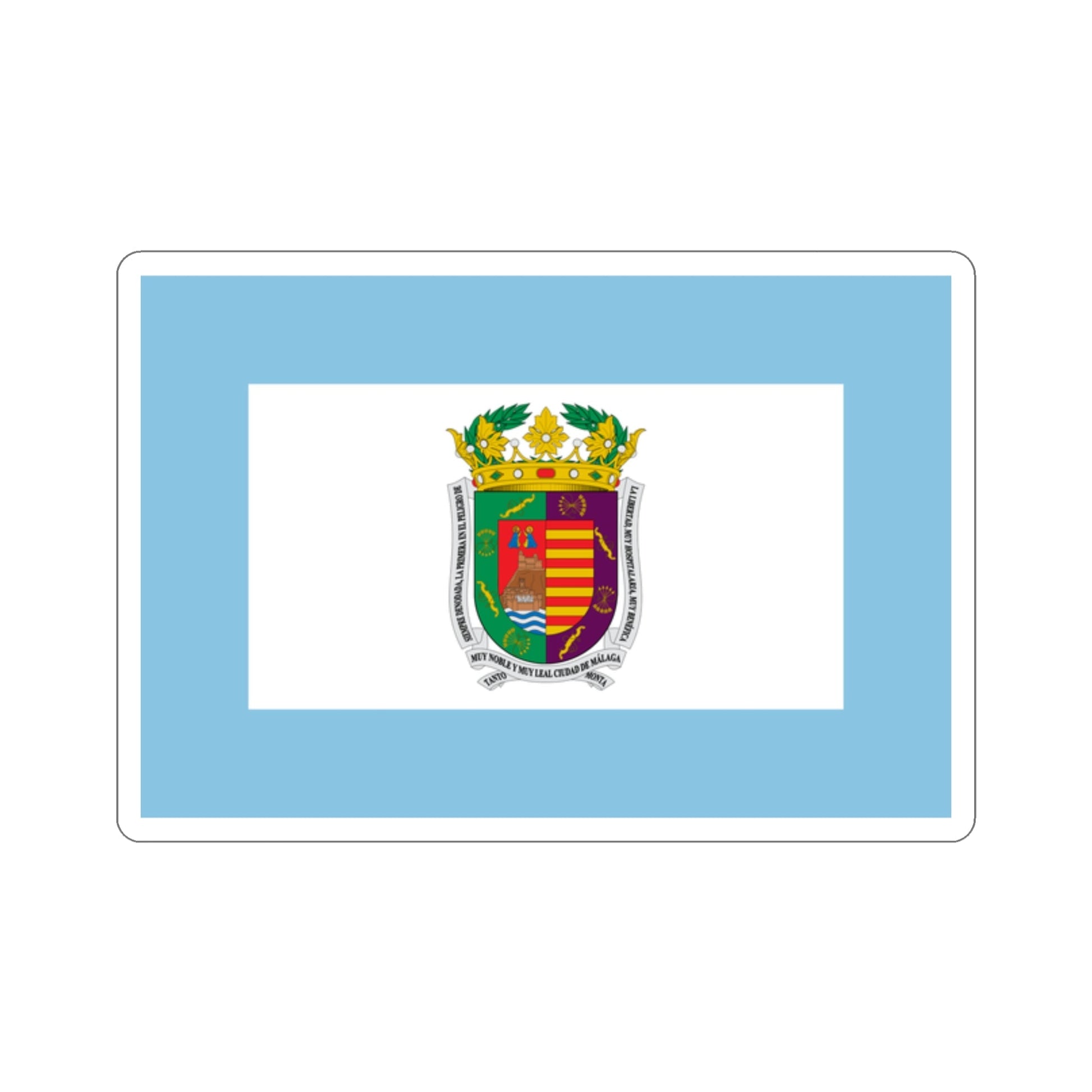 Flag of Málaga Spain STICKER Vinyl Die-Cut Decal-2 Inch-The Sticker Space