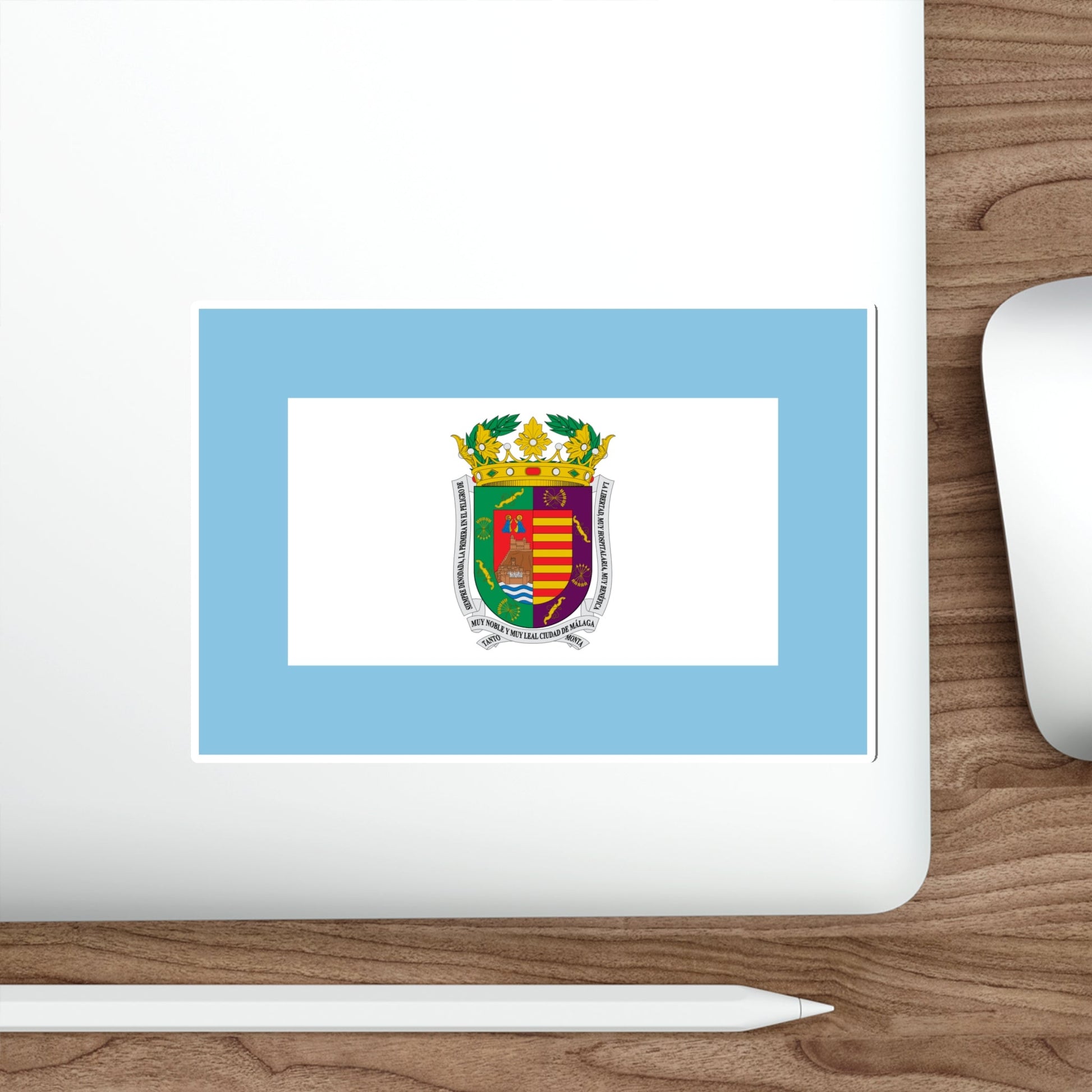 Flag of Málaga Spain STICKER Vinyl Die-Cut Decal-The Sticker Space