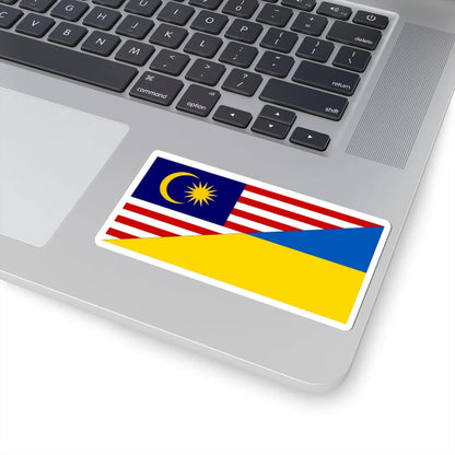 Flag of Malaysia and Ukraine (Malaysia) STICKER Vinyl Kiss-Cut Decal - The Sticker Space