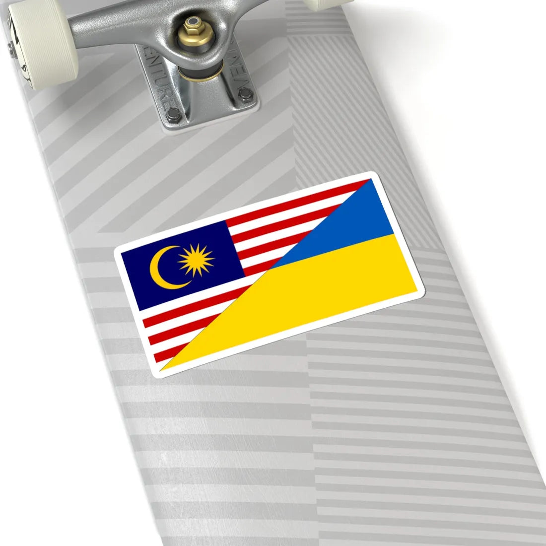 Flag of Malaysia and Ukraine (Malaysia) STICKER Vinyl Kiss-Cut Decal - The Sticker Space
