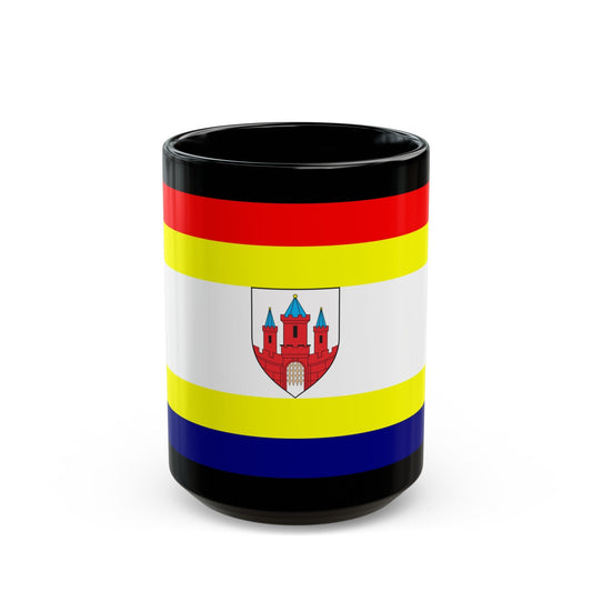 Flag of Malbork Poland - Black Coffee Mug-15oz-The Sticker Space