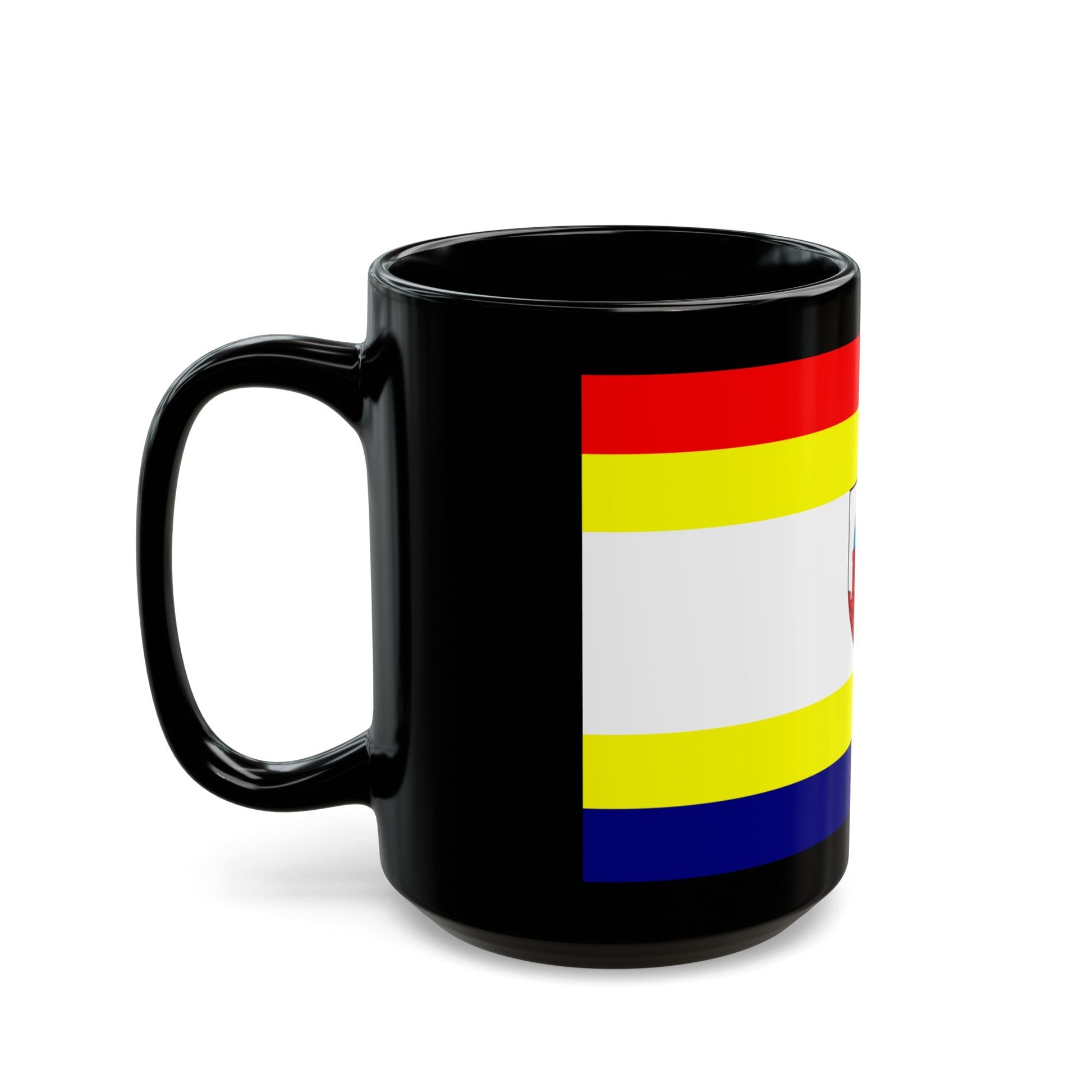 Flag of Malbork Poland - Black Coffee Mug-The Sticker Space