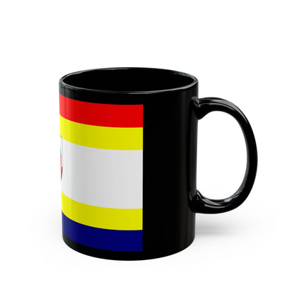 Flag of Malbork Poland - Black Coffee Mug-The Sticker Space