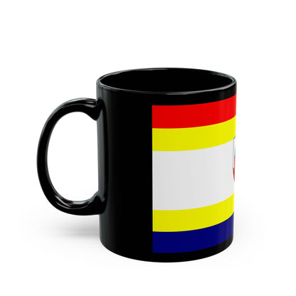 Flag of Malbork Poland - Black Coffee Mug-The Sticker Space