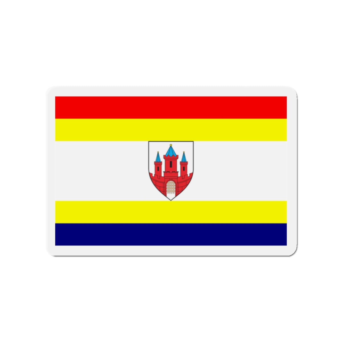 Flag of Malbork Poland - Die-Cut Magnet-2" x 2"-The Sticker Space