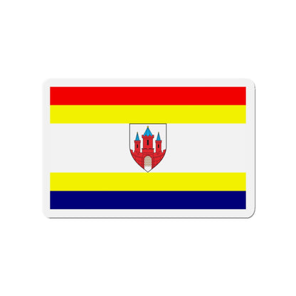 Flag of Malbork Poland - Die-Cut Magnet-3" x 3"-The Sticker Space