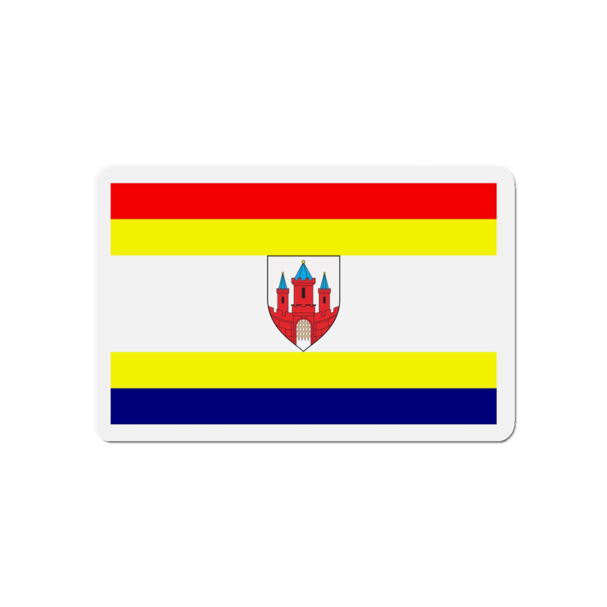 Flag of Malbork Poland - Die-Cut Magnet-5" x 5"-The Sticker Space