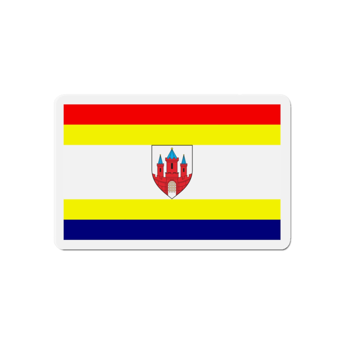 Flag of Malbork Poland - Die-Cut Magnet-6 × 6"-The Sticker Space