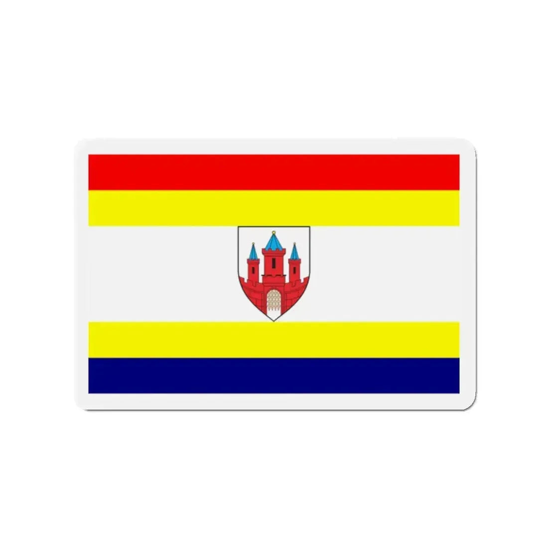 Flag of Malbork Poland - Refrigerator Magnet 2 Inch - The Sticker Space