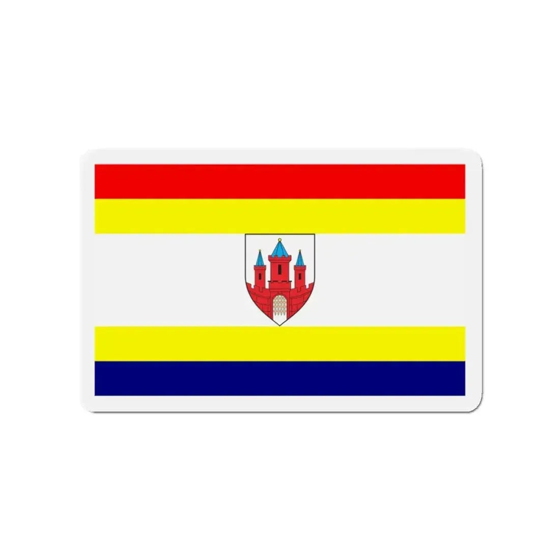 Flag of Malbork Poland - Refrigerator Magnet 3 Inch - The Sticker Space