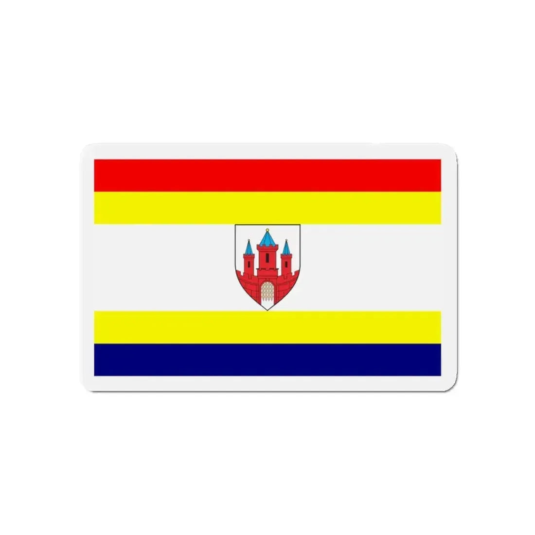 Flag of Malbork Poland - Refrigerator Magnet 4 Inch - The Sticker Space