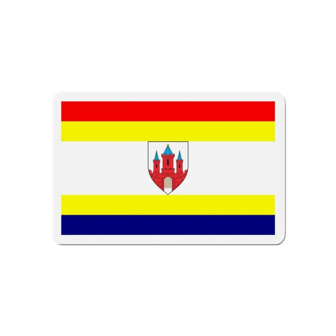 Flag of Malbork Poland - Refrigerator Magnet 5 Inch - The Sticker Space