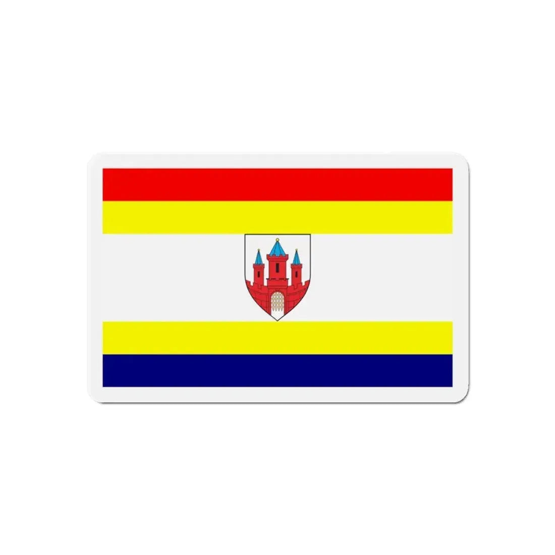 Flag of Malbork Poland - Refrigerator Magnet 6 Inch - The Sticker Space
