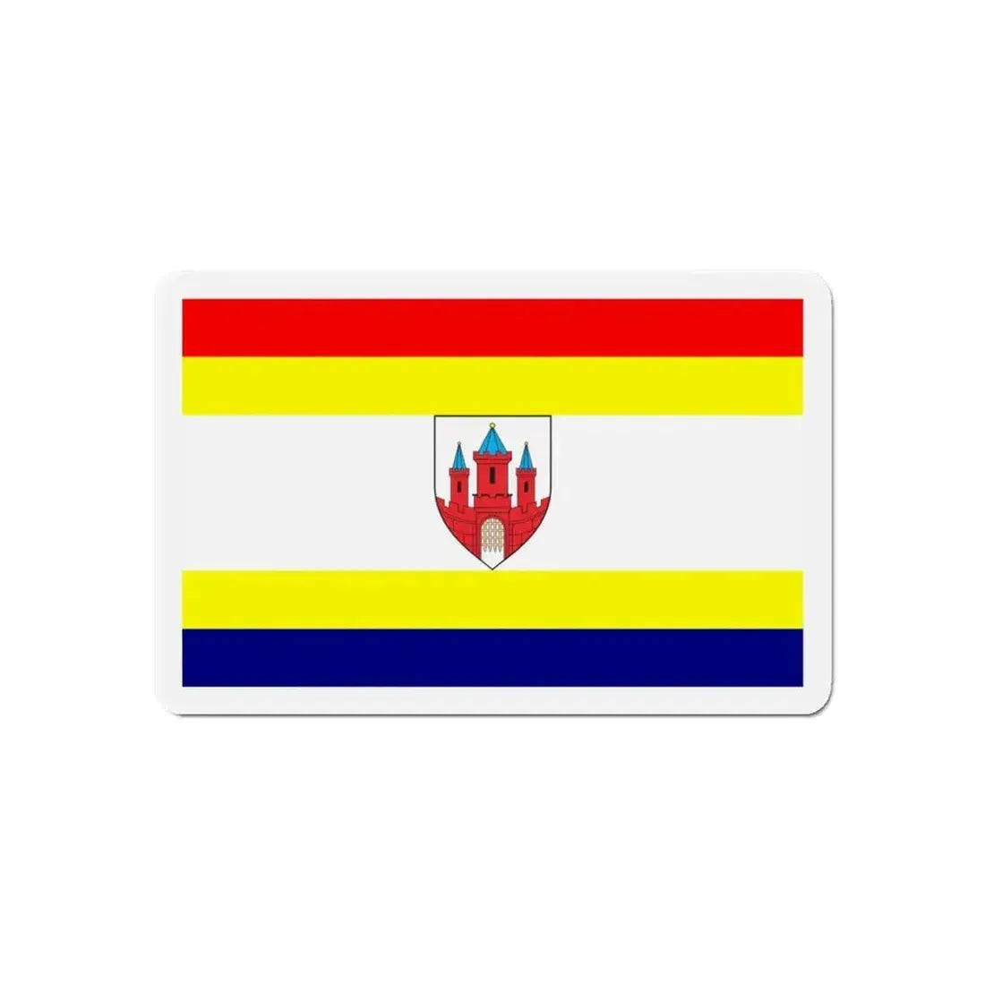 Flag of Malbork Poland - Refrigerator Magnet - The Sticker Space
