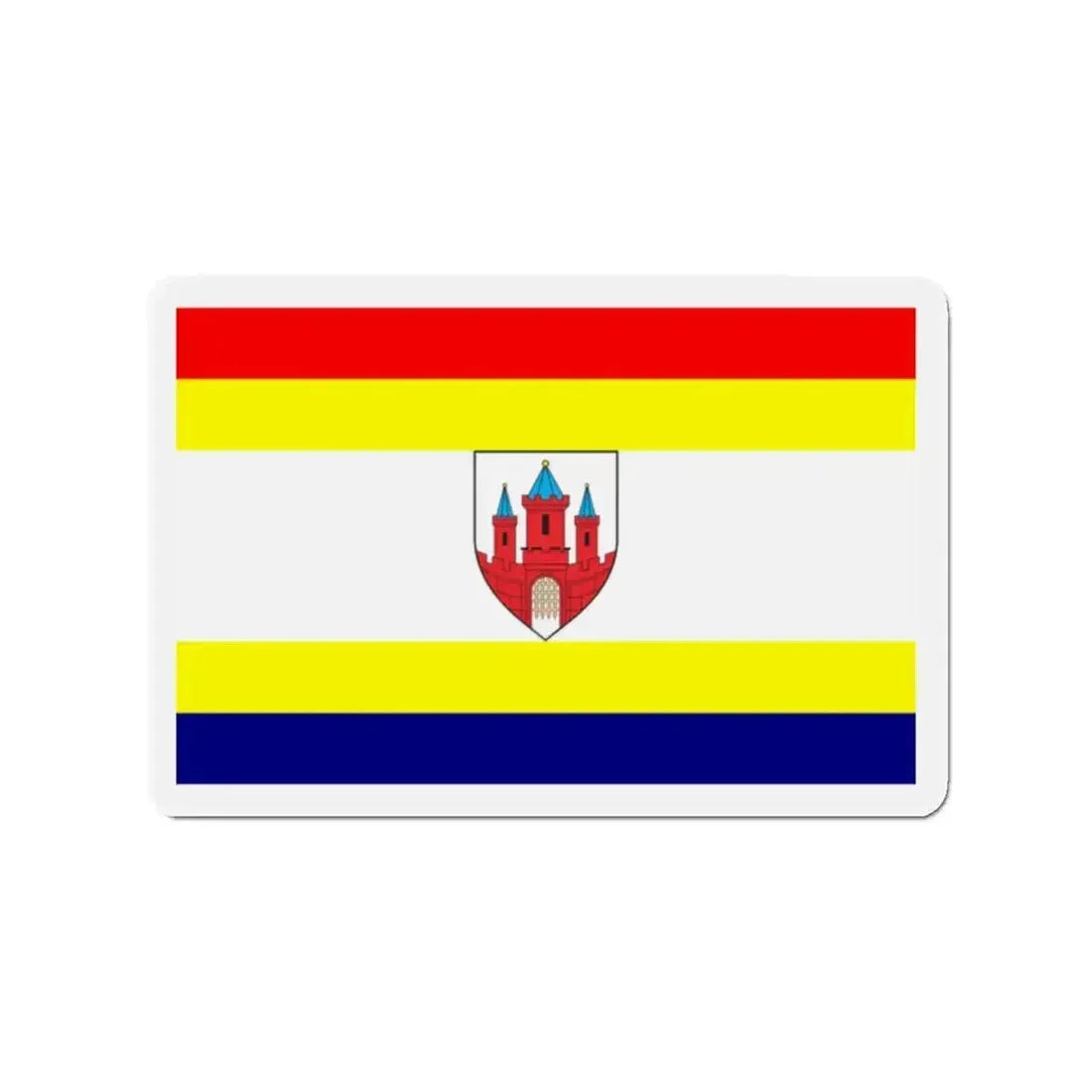 Flag of Malbork Poland - Refrigerator Magnet - The Sticker Space