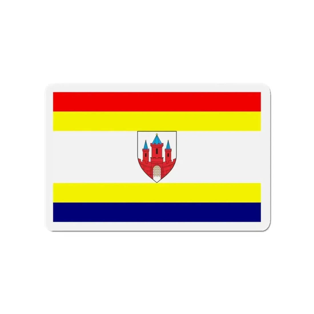 Flag of Malbork Poland - Refrigerator Magnet - The Sticker Space