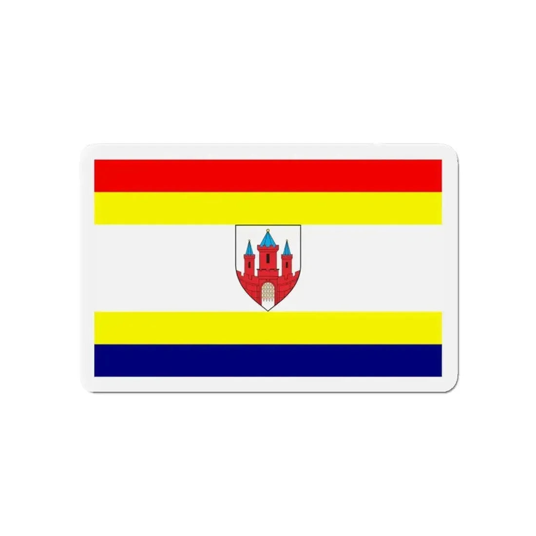 Flag of Malbork Poland - Refrigerator Magnet - The Sticker Space