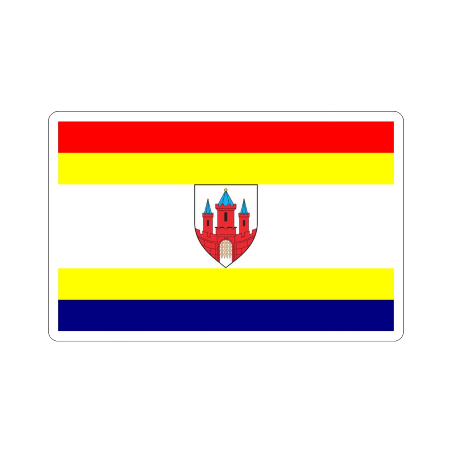 Flag of Malbork Poland STICKER Vinyl Die-Cut Decal-2 Inch-The Sticker Space