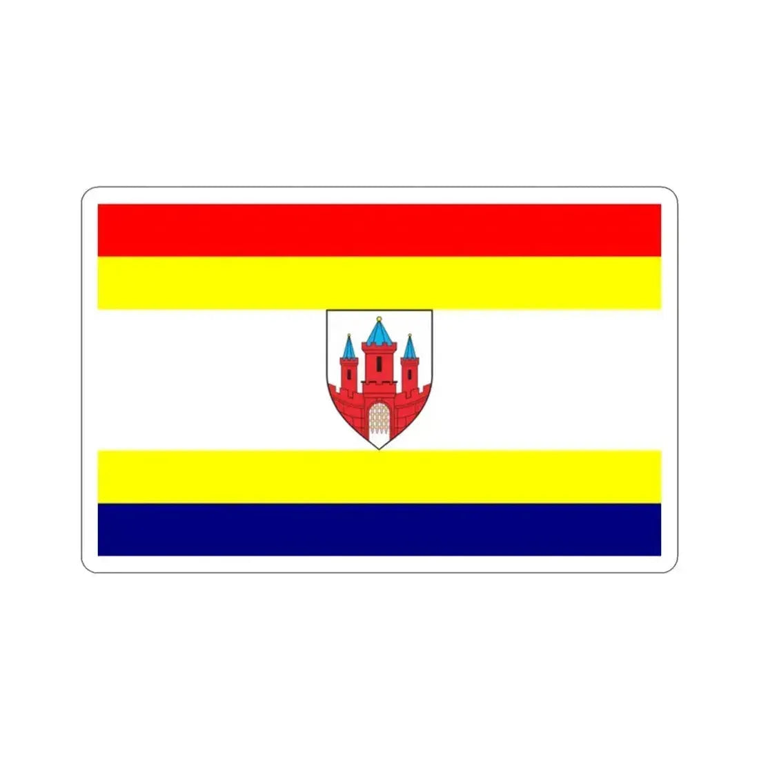 Flag of Malbork Poland STICKER Vinyl Die-Cut Decal 2 Inch - The Sticker Space