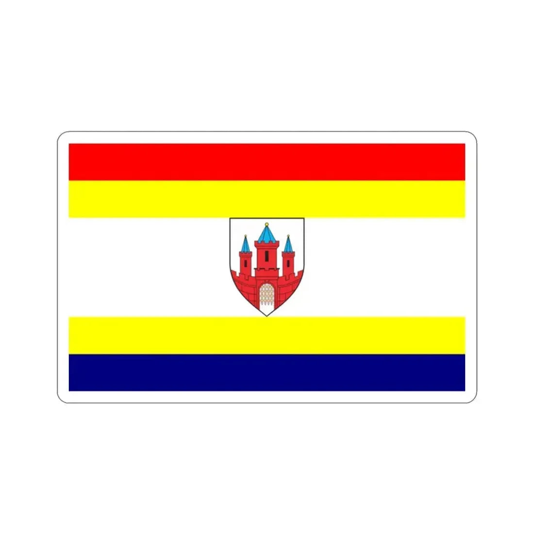Flag of Malbork Poland STICKER Vinyl Die-Cut Decal 2 Inch - The Sticker Space