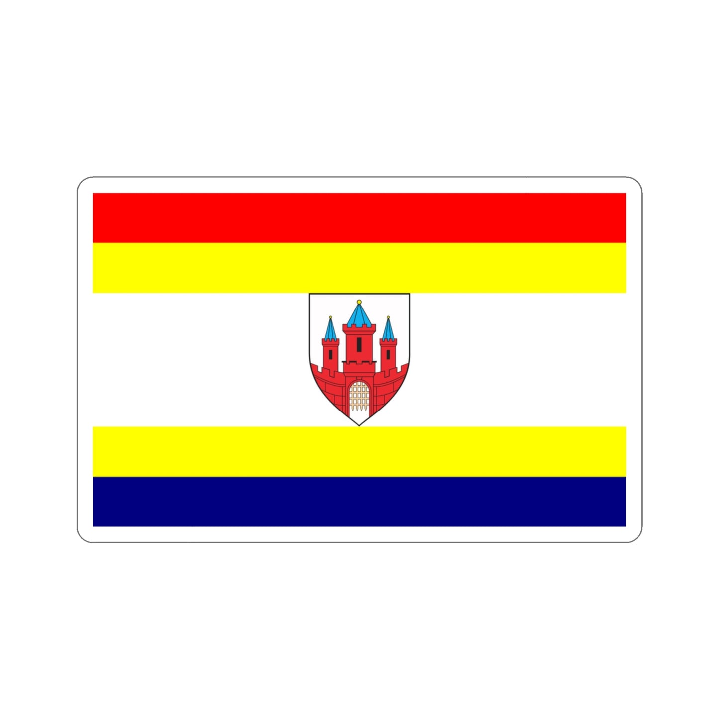 Flag of Malbork Poland STICKER Vinyl Die-Cut Decal-3 Inch-The Sticker Space