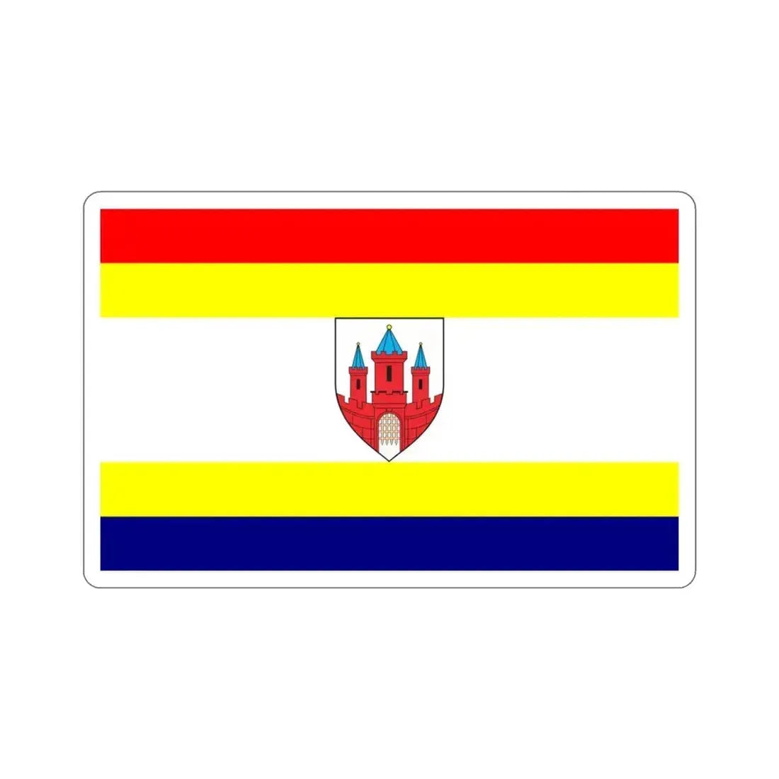 Flag of Malbork Poland STICKER Vinyl Die-Cut Decal 3 Inch - The Sticker Space