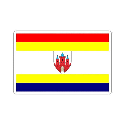 Flag of Malbork Poland STICKER Vinyl Die-Cut Decal 4 Inch - The Sticker Space
