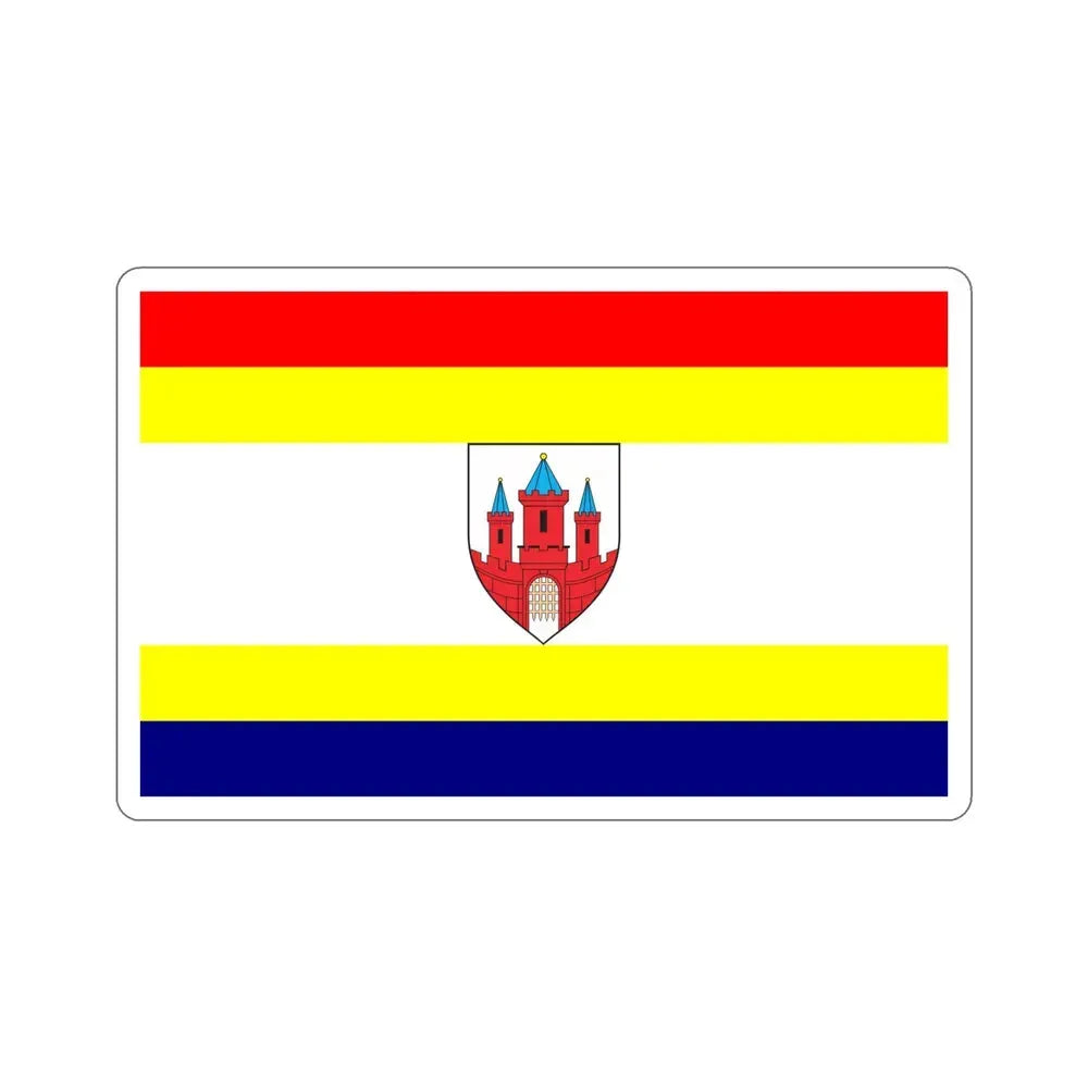Flag of Malbork Poland STICKER Vinyl Die-Cut Decal 5 Inch - The Sticker Space