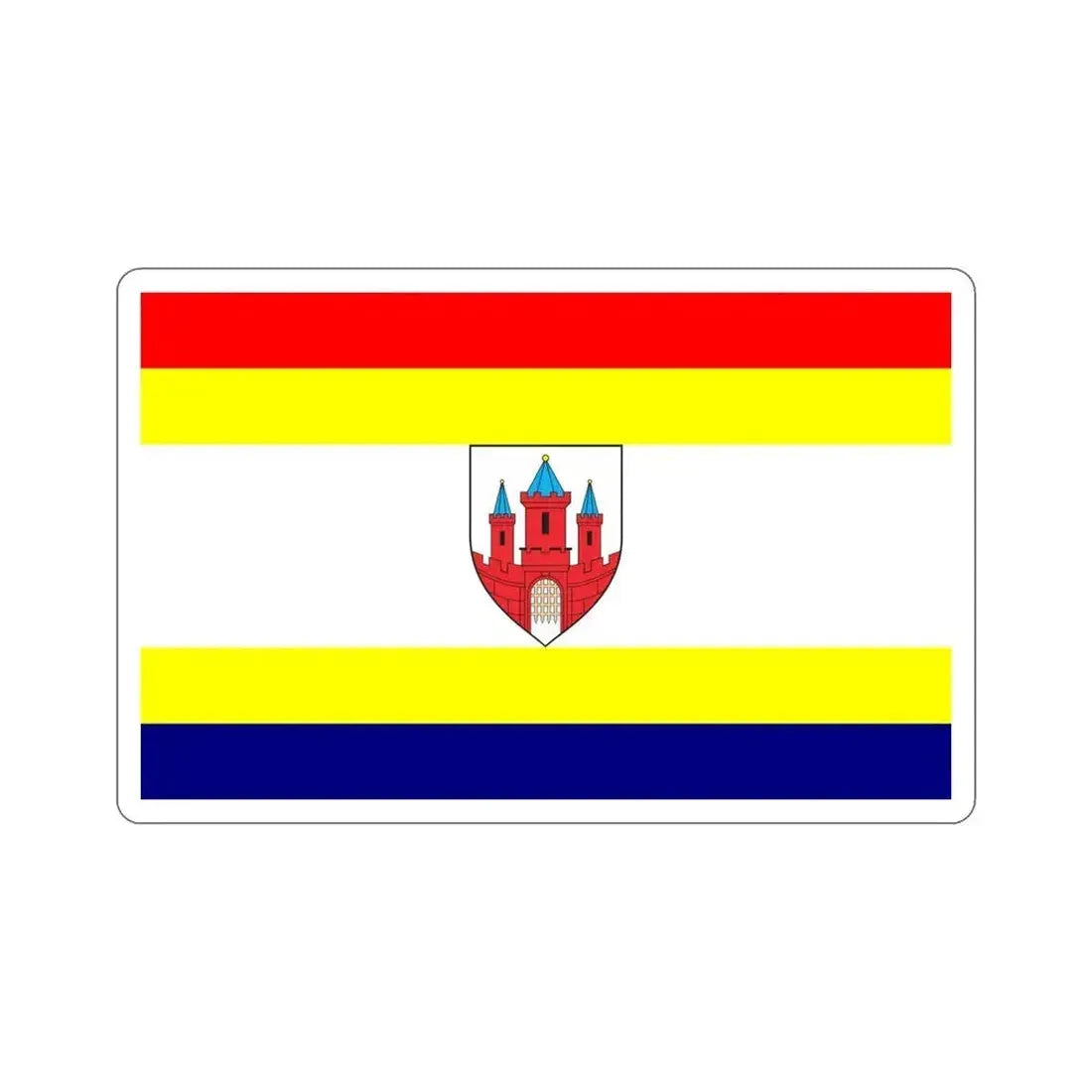 Flag of Malbork Poland STICKER Vinyl Die-Cut Decal 5 Inch - The Sticker Space