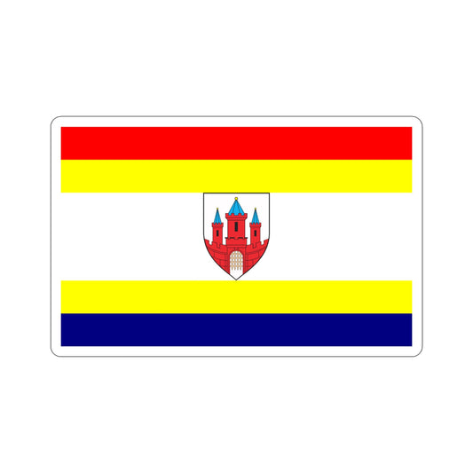 Flag of Malbork Poland STICKER Vinyl Die-Cut Decal-6 Inch-The Sticker Space